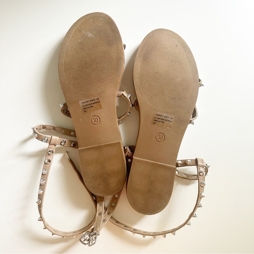 Steve Madden Transport Studded Strappy Gladiator Sandal Tan 10 - Picture 6 of 9